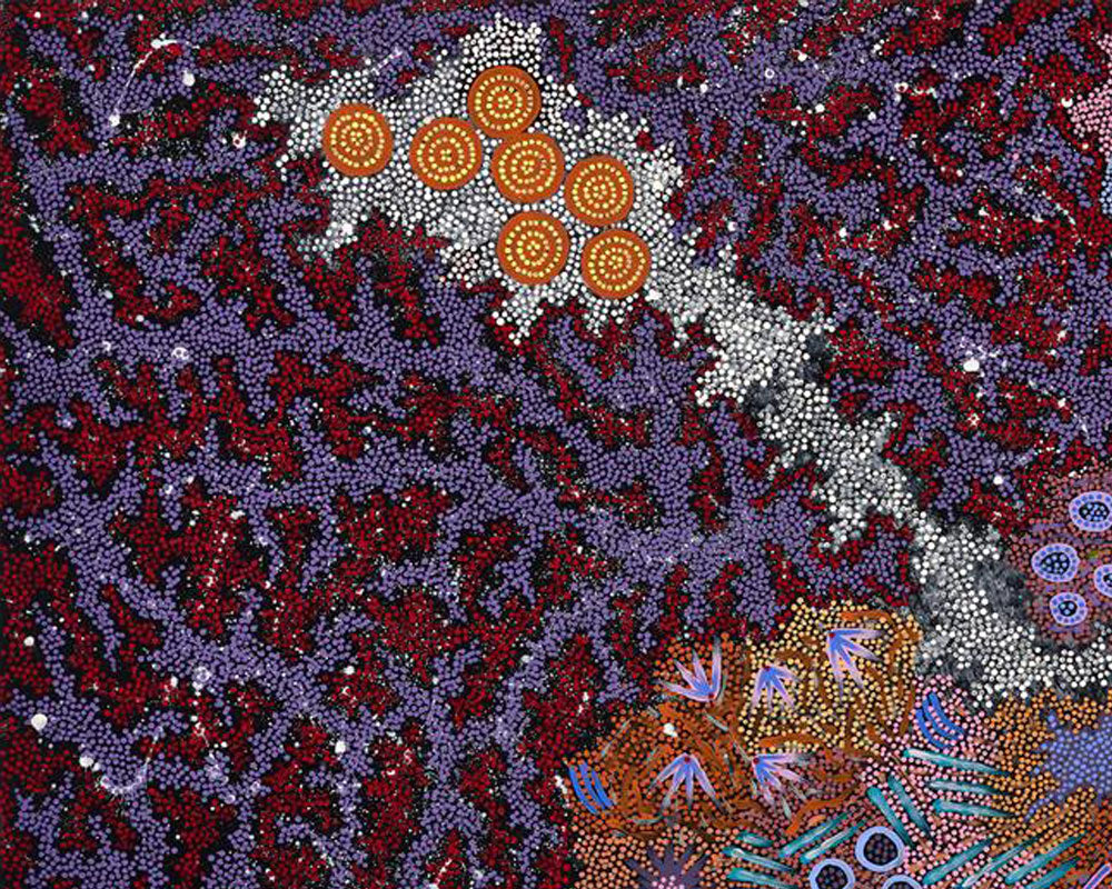 Khatija Nampijinpa Possum (b.1989) - Large Original Aboriginal Painting 106cm x 200cm