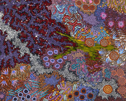 Khatija Nampijinpa Possum (b.1989) - Large Original Aboriginal Painting 106cm x 200cm