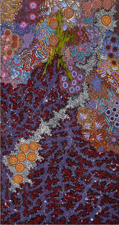 Khatija Nampijinpa Possum (b.1989) - Large Original Aboriginal Painting 106cm x 200cm