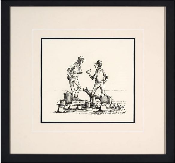 Max Mannix (1939-) Original Ink Sketch on Paper - 20cm x 22cm