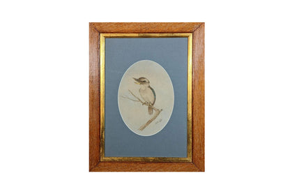 Neville Henry Cayley (1853-1903) Original Watercolour 'Kookaburra' 53cm x 29cm