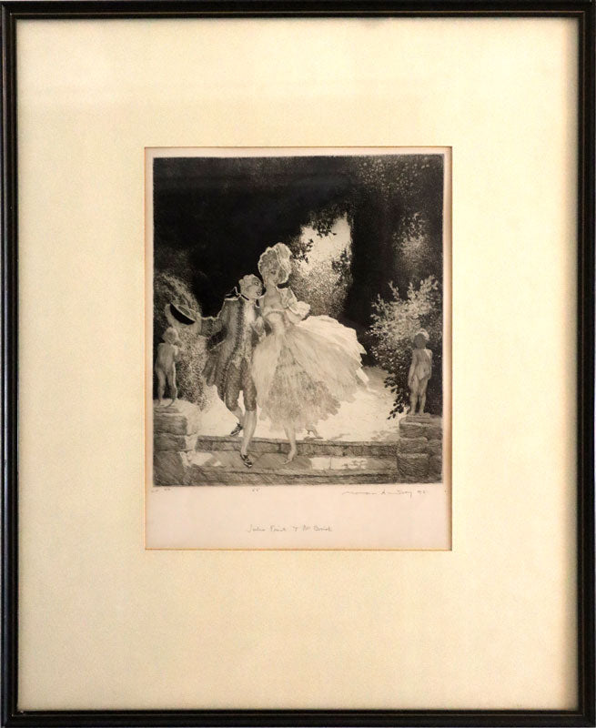 Norman Lindsay (1879-1969) - Rare Original Signed Etching 'Julia Frost & Mrs Brisk' 1928