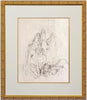 Norman Lindsay (1879-1969) - Large Original Signed Pencil Drawing 'All Hallows Night' 58cm x 44.5cm