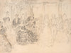 Norman Lindsay (1879-1969) - Large Original Signed Pencil Drawing 'The Ball' 40cm x 30.5cm