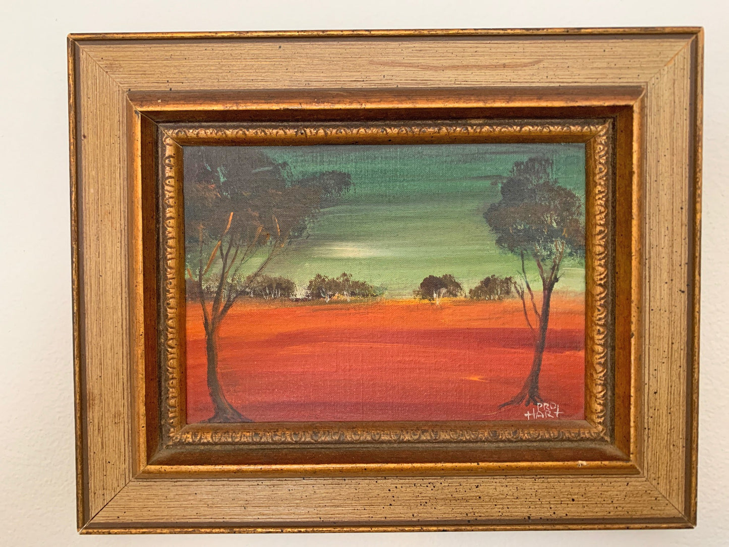 Pro Hart (1928-2006) - Outback Scene - Oil on Board