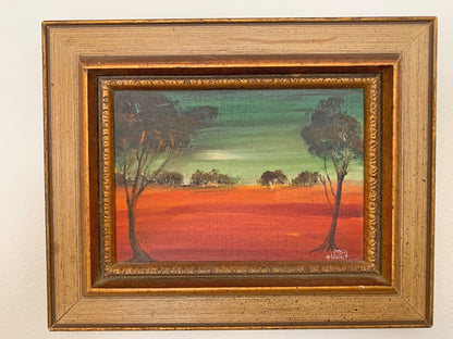 Pro Hart (1928-2006) - Outback Scene - Oil on Board