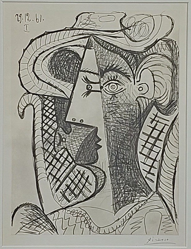 Pablo Picasso (Spanish 1881-1973), Original Hand Signed Lithograph With COA 'Les Déjeuner'