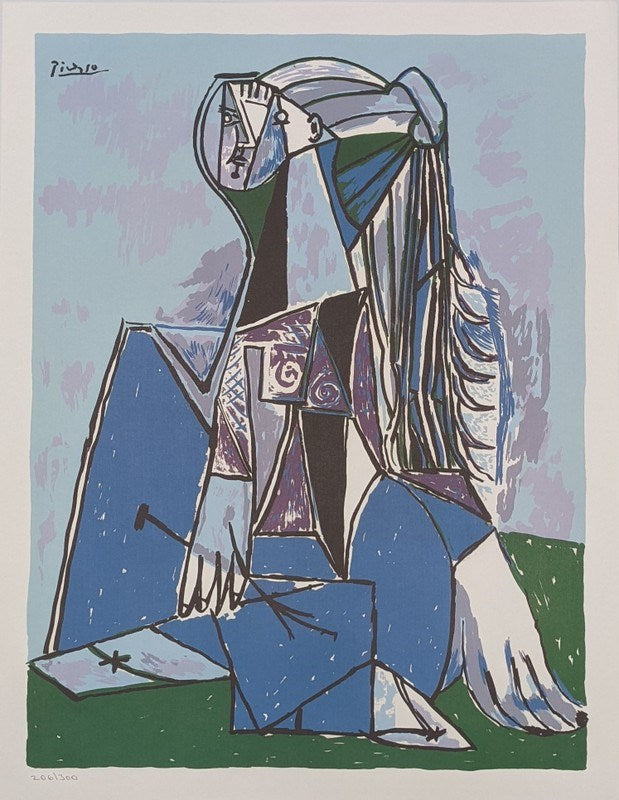 Pablo Picasso (Spanish 1881-1973), Limited Edition Signed Lithograph Titled "The Thinker"