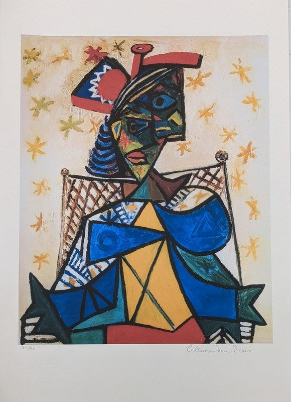 Pablo Picasso (Spanish 1881-1973), Limited Edition Signed Giclee Titled "Seated Woman" Collection Domaine Picasso