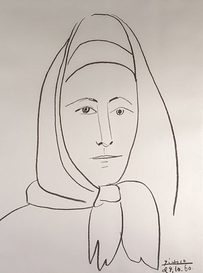 Pablo Picasso (Spanish 1881-1973), 'Femme Espagna' Original Photolithograph