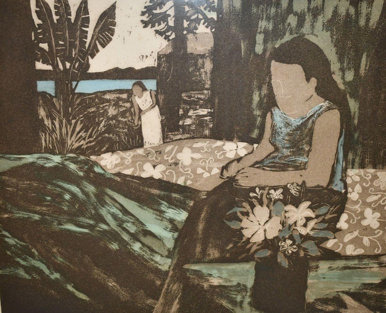 Ray Crooke (1922-2015), Limited Edition Etching And Aquatint "Islanders" 41cm x 50cm