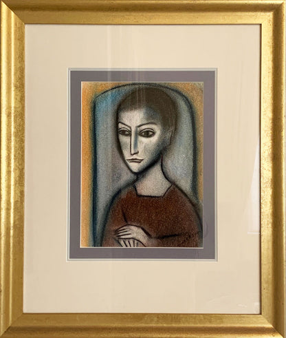 Robert Dickerson (1924-2015), Original Colour Pastel and Charcoal Drawing - 36.5cm x 27cm