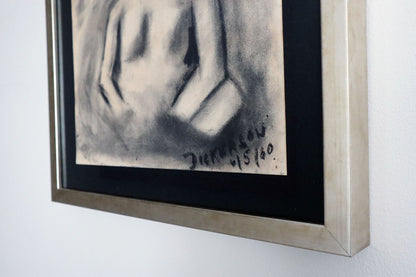 Robert Dickerson (1924-2015), Original 1960 Charcoal Drawing - 40cm x 30cm