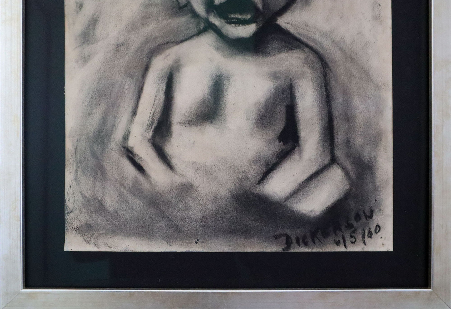 Robert Dickerson (1924-2015), Original 1960 Charcoal Drawing - 40cm x 30cm