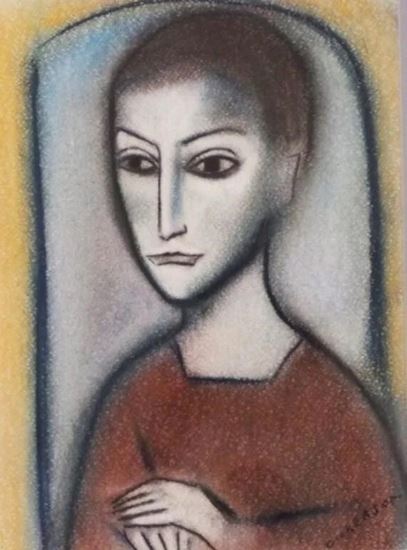 Robert Dickerson (1924-2015), Original Colour Pastel and Charcoal Drawing - 36.5cm x 27cm