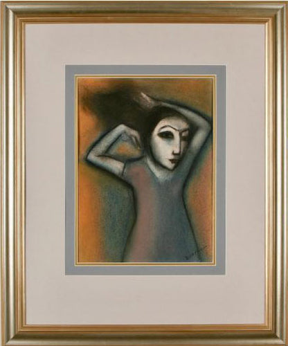 Robert Dickerson (1924-2015), Original Colour Pastel and Charcoal Drawing - 38cm x 27cm