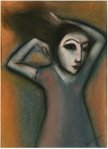 Robert Dickerson (1924-2015), Original Colour Pastel and Charcoal Drawing - 38cm x 27cm