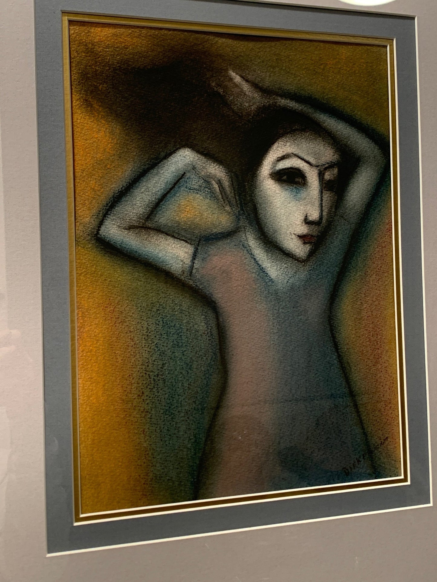 Robert Dickerson (1924-2015), Original Colour Pastel and Charcoal Drawing - 38cm x 27cm