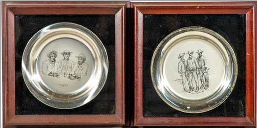 Russell Drysdale (1912-1981) - Complete Limited Edition Series of Four Sterling Silver Plaques in Frames