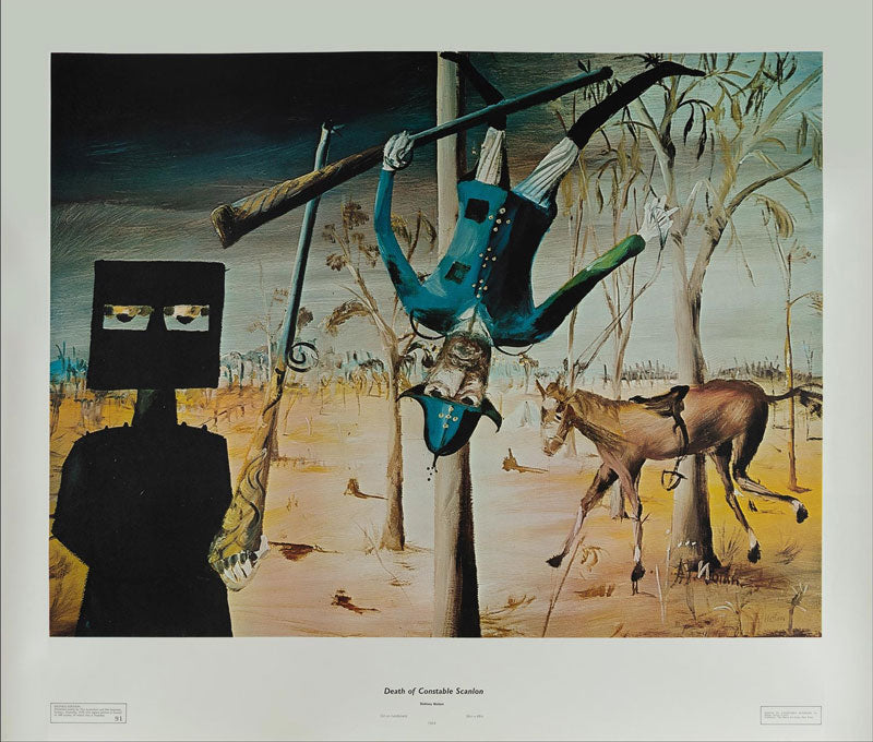 Sidney Nolan (1917-1992) Limited Edition Signed "Death of Constable Scanlon" Lithograph