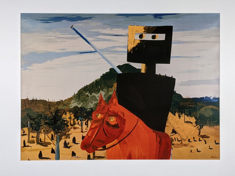 Sidney Nolan (1917-1992) "Ned Kelly" Offset Lithograph Framed Print 51cm x 69cm