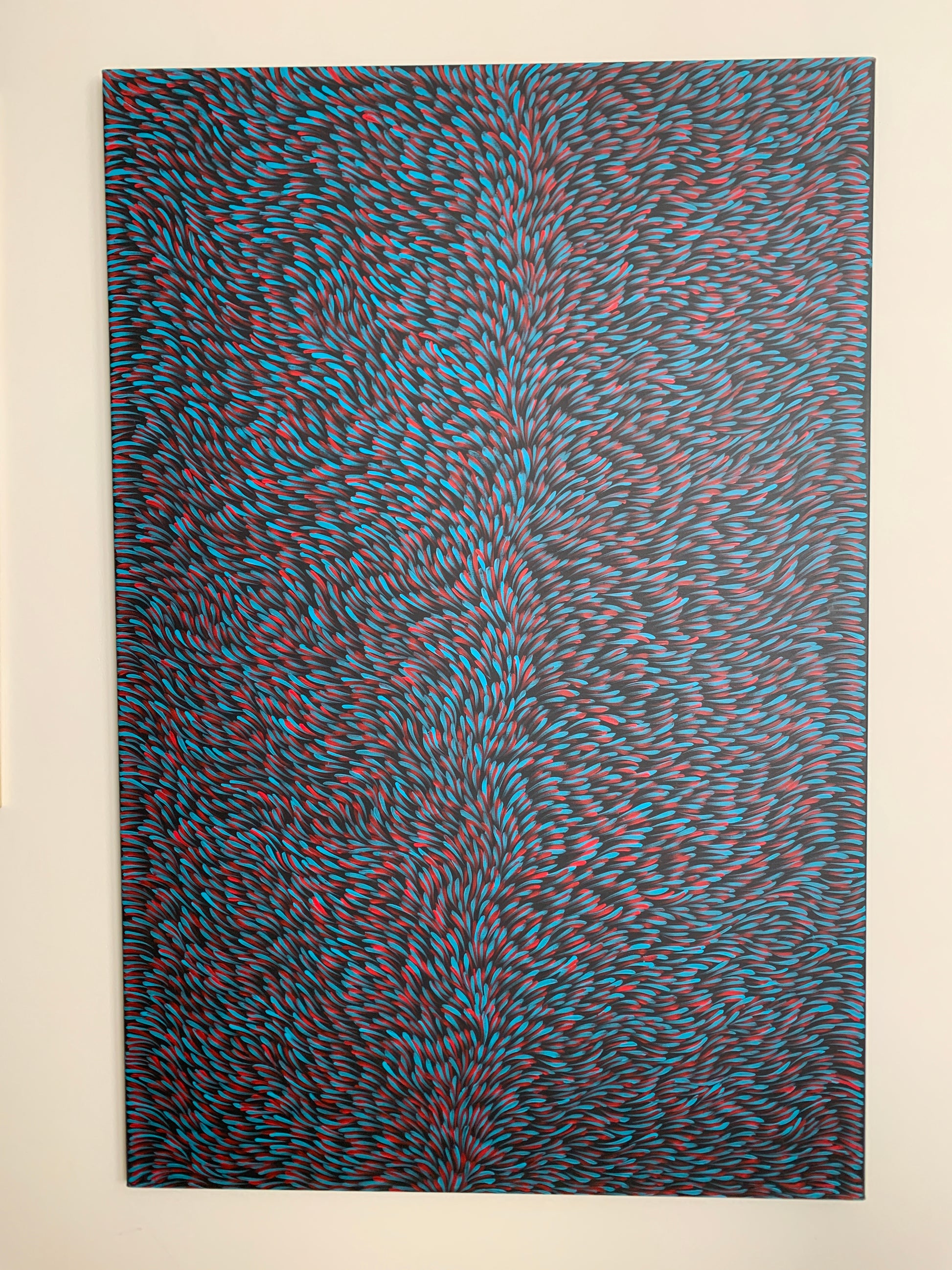 Gloria Tamerre Petyarre - Original Aboriginal Painting - 'Bush Medicine Leaves' 102cm x 152cm Stretched