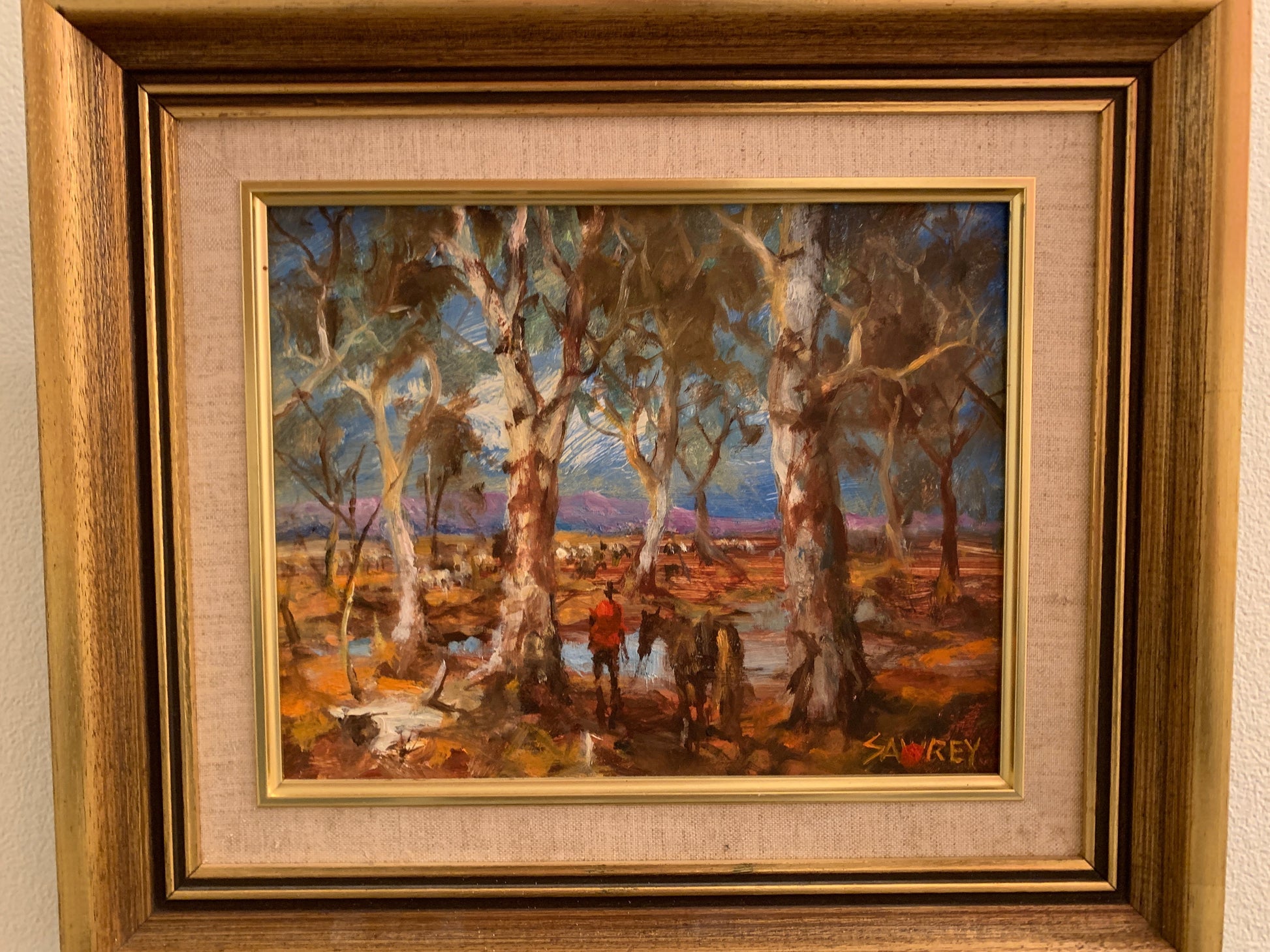 Hugh Sawrey (1919-1999) - Original Oil Painting on Canvas- 24cm x 19cm